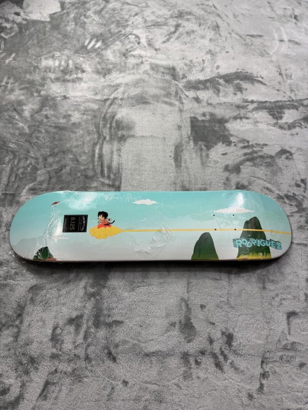 New Primitive Dragon Ball Rodriguez Skateboard Deck 8.125 Blue Nimbus Goku